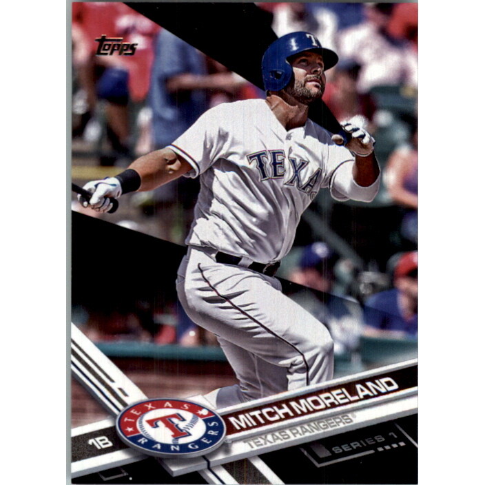 2017 Topps Black #317 Mitch Moreland. rookie card picture