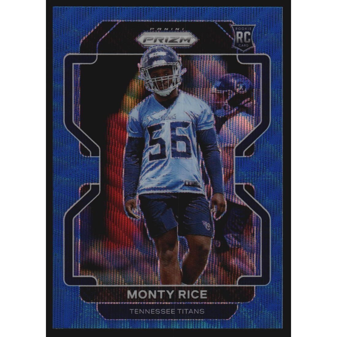 2021 Panini Prizm Prizms Blue Wave #420 Monty Rice. rookie card picture
