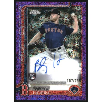 2025 Topps Chrome Rookie Autographs Purple Speckle Refractors #RABHO Bailey Horn