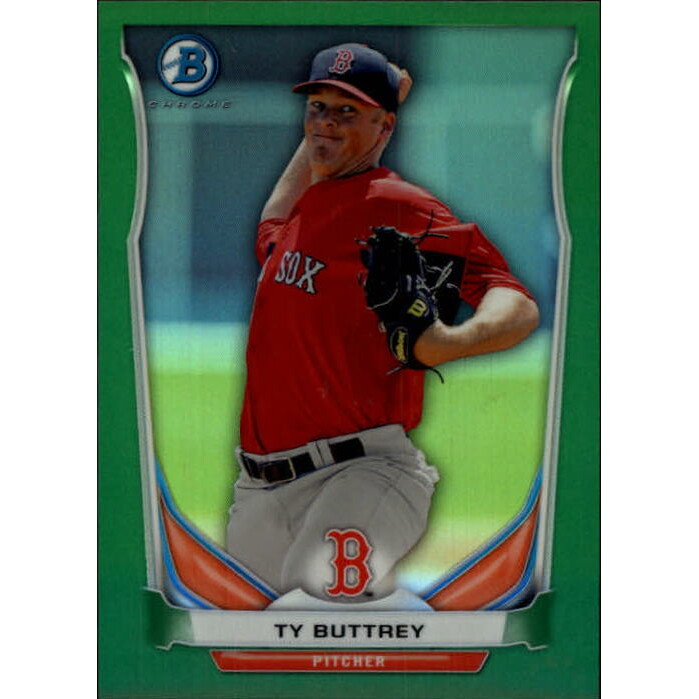 2014 Bowman Chrome Prospects Green Refractors #BCP30 Ty Buttrey. rookie card picture