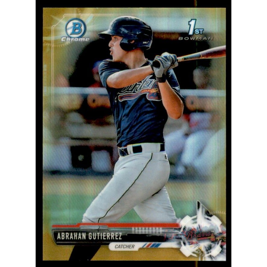 2017 Bowman Chrome Mini Prospects Gold Refractors #BCP78 Abrahan Gutierrez. rookie card picture