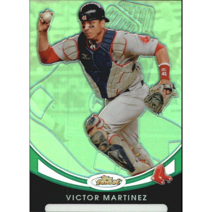 2010 Finest Refractors Green #51 Victor Martinez