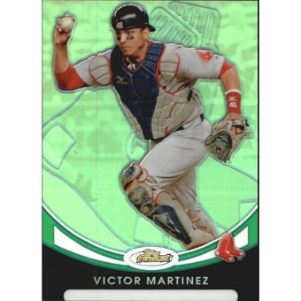 2010 Finest Refractors Green #51 Victor Martinez