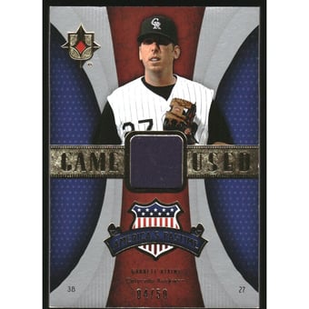 2007 Ultimate Collection America's Pastime Memorabilia Patches #GA Garrett Atkins/50