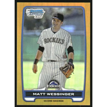 2012 Bowman Chrome Draft Draft Picks Gold Refractors #BDPP118 Matt Wessinger