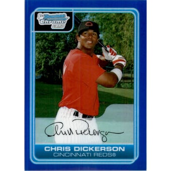 2006 Bowman Chrome Prospects Blue Refractors #BC116 Chris Dickerson