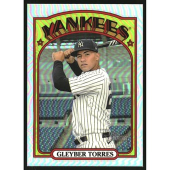 2021 Topps Heritage Chrome Refractors #291 Gleyber Torres