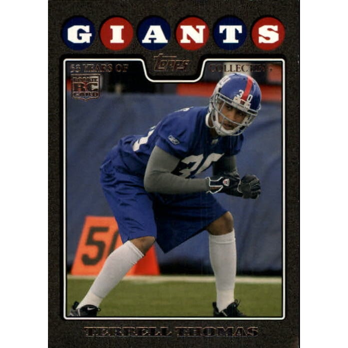 2008 Topps Black #428 Terrell Thomas. rookie card picture