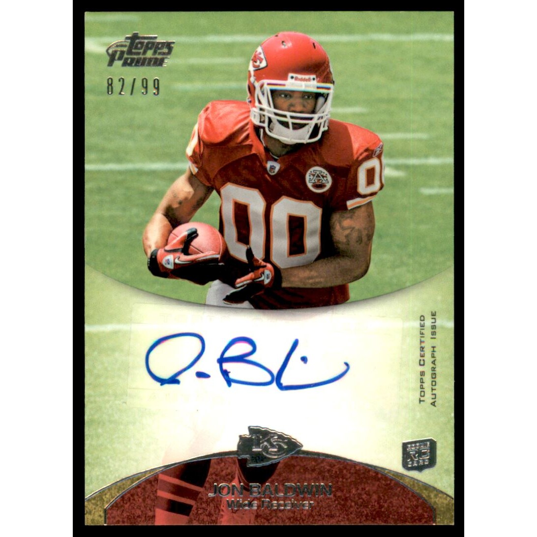 2011 Topps Prime Rookie Autographs #68 Jon Baldwin/99 2011 Topps Prime Rookie Autographs #68 Jon Baldwin/99
