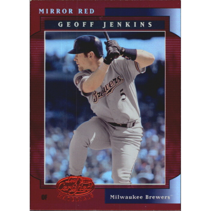 2001 Leaf Certified Materials Mirror Red #69 Geoff Jenkins