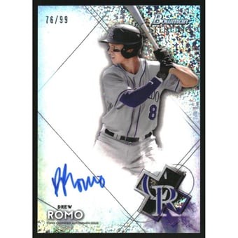 2021 Bowman Sterling Prospect Autographs Speckle Refractors #BSPADR Drew Romo