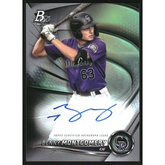 2022 Bowman Platinum Top Prospects Autographs #TOP27 Benny Montgomery