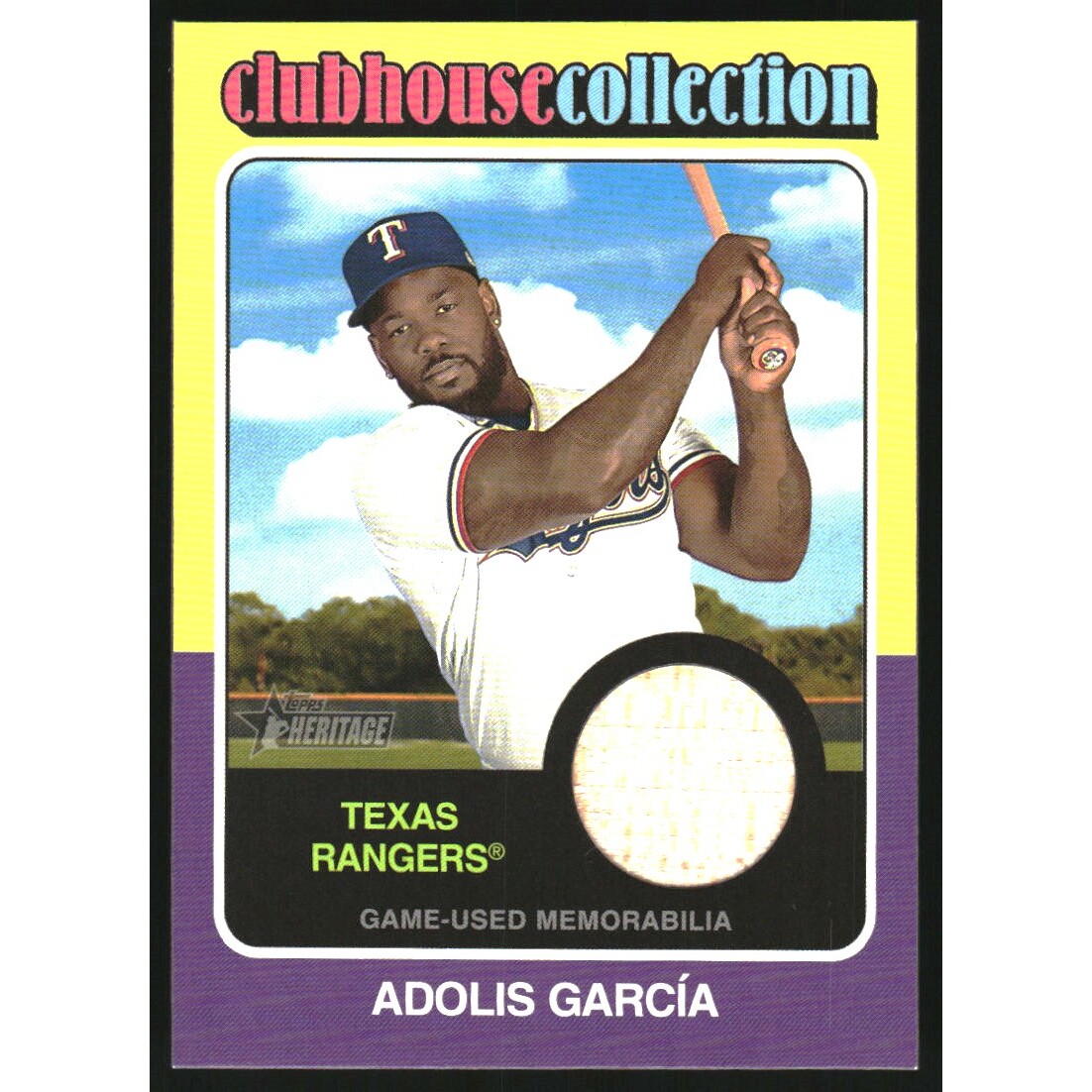 2024 Topps Heritage Clubhouse Collection Relics #CCRAGA Adolis Garcia