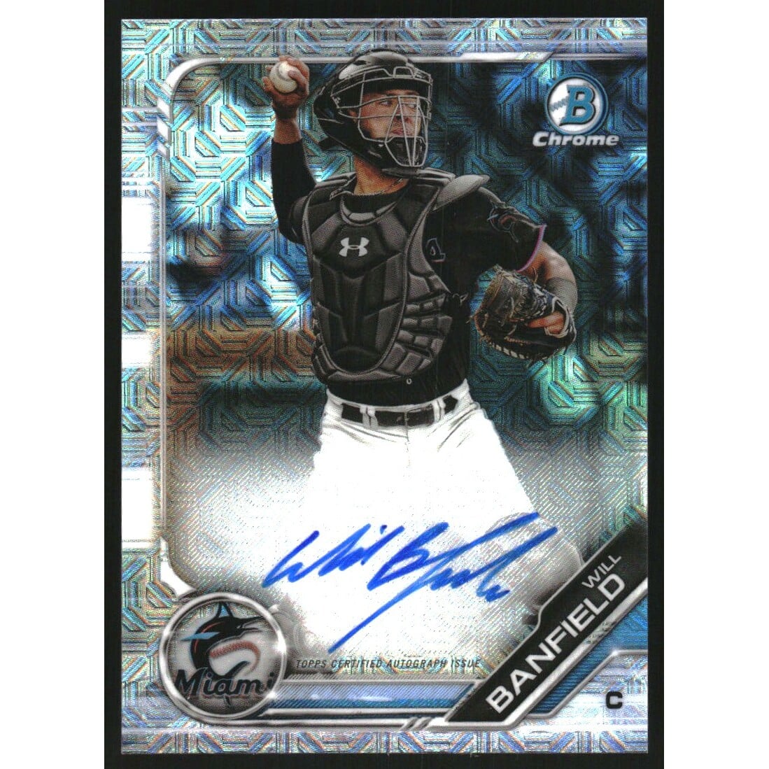 2019 Bowman Chrome Mega Box Autographs Refractors #BMAWB Will Banfield. rookie card picture