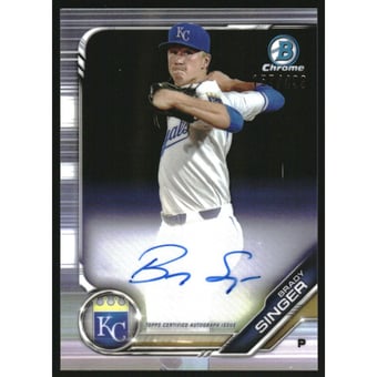 2019 Bowman Chrome Prospect Autographs Refractors #CPABS Brady Singer