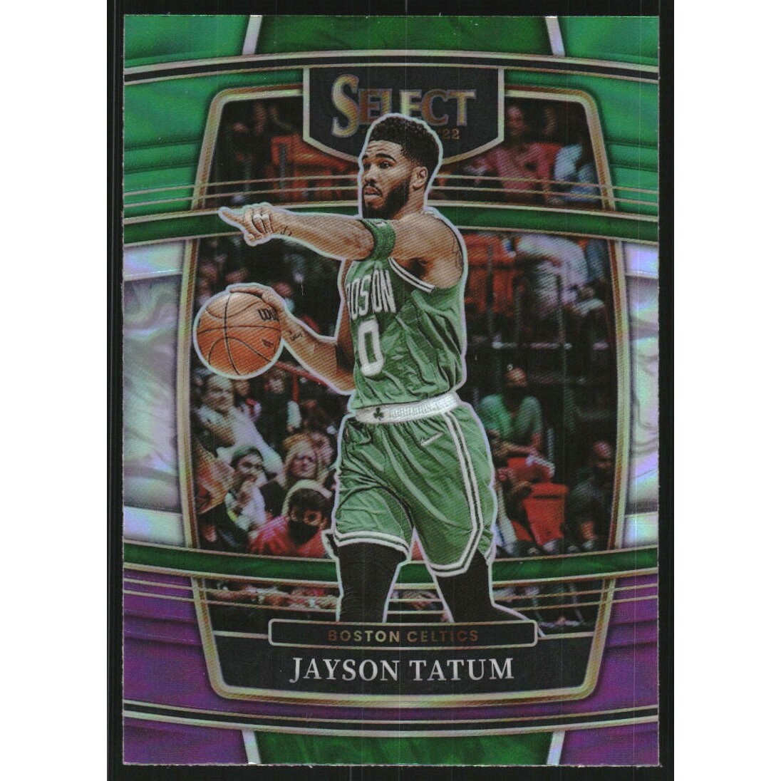 2021-22 Select Prizms Green White Purple #77 Jayson Tatum
