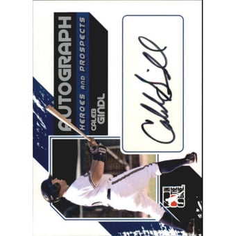 2011 ITG Heroes and Prospects Full Body Autographs Silver #CGI Caleb Gindl HN