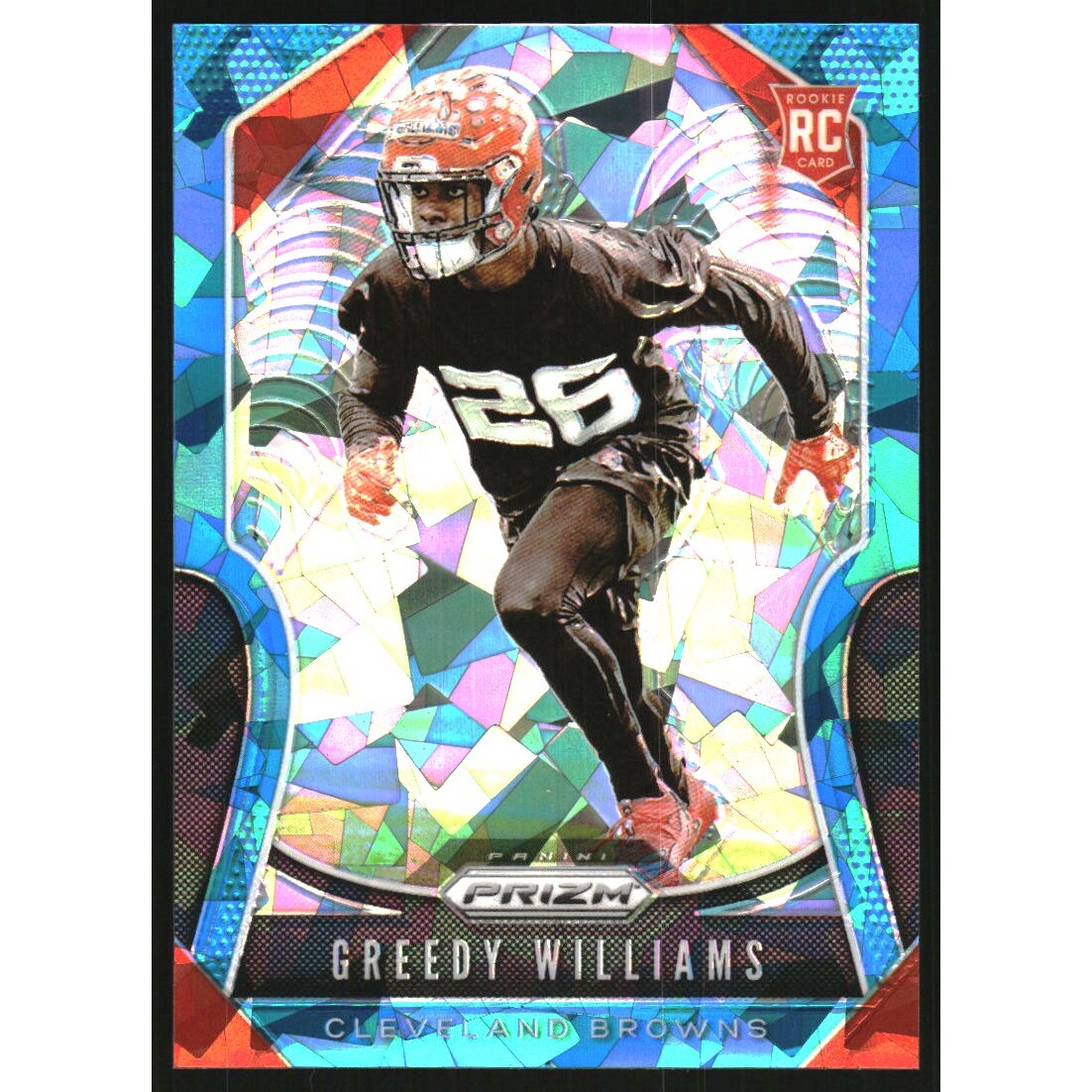 2019 Panini Prizm Prizms Blue Ice #315 Greedy Williams