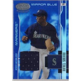 2003 Leaf Certified Materials Mirror Blue Materials #167 Rafael Soriano Jsy/100