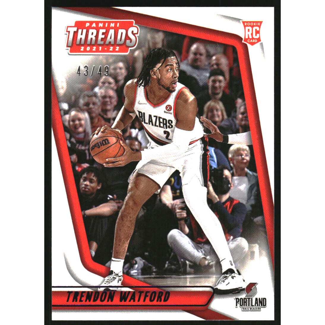 2021-22 Panini Chronicles Purple #97 Trendon Watford/Threads