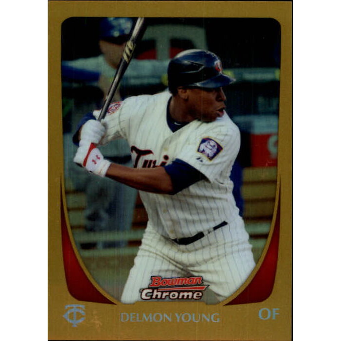 2011 Bowman Chrome Gold Refractors #61 Delmon Young. rookie card picture