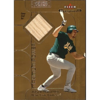 2002 Fleer Maximum Power Bat Gold #7 Jason Giambi