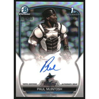 2023 Bowman Chrome Prospect Autographs Refractors #CPAPM Paul McIntosh
