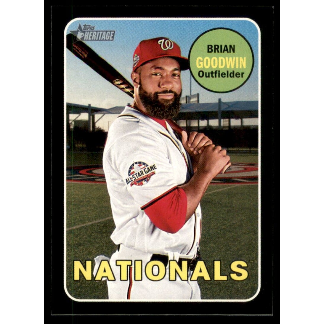2018 Topps Heritage Black Border #585 Brian Goodwin. rookie card picture