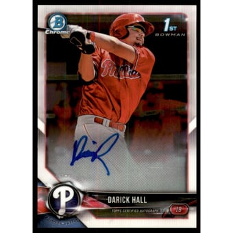 2018 Bowman Chrome Prospect Autographs #CPADH Darick Hall