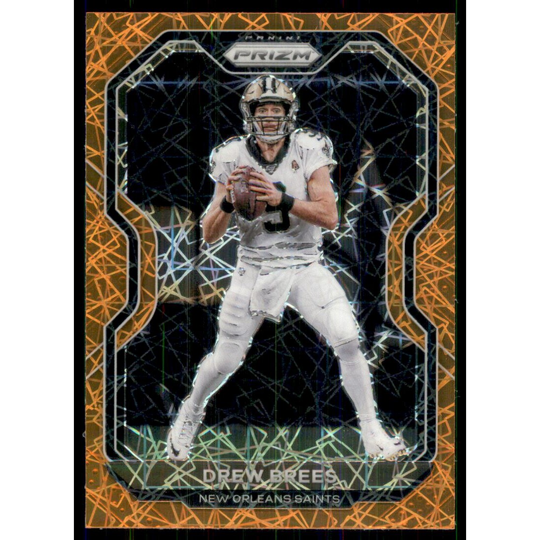 2020 Panini Prizm Prizms Orange Lazer #243 Drew Brees