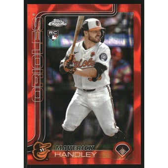 2025 Topps Chrome Update Orange Lava Refractors #USC58 Maverick Handley