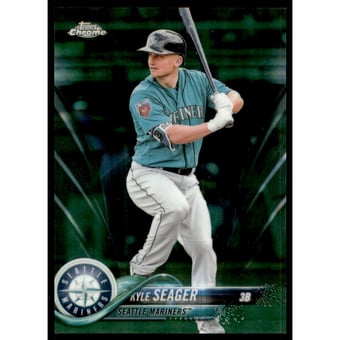 2018 Topps Chrome Green Refractors #159 Kyle Seager
