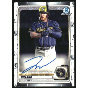 2020 Bowman Chrome Prospect Autographs #CPATDI Thomas Dillard
