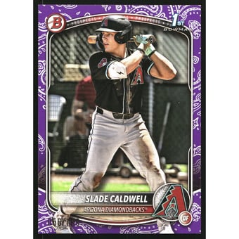2025 Bowman Prospects Purple Pattern #BP21 Slade Caldwell