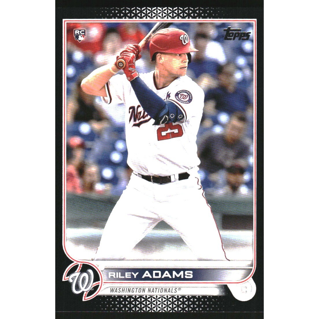 2022 Topps Black #158 Riley Adams. rookie card picture