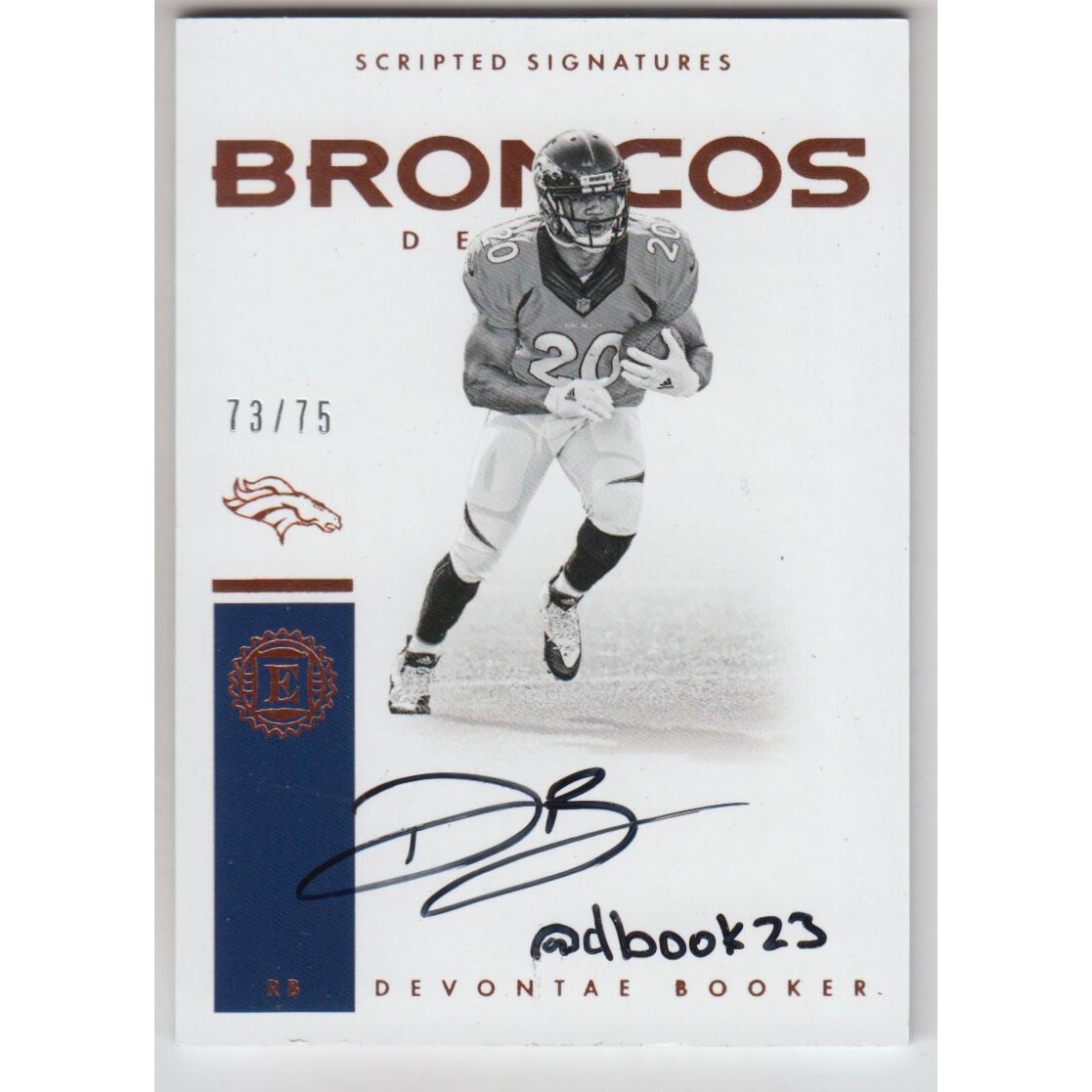 2016 Panini Encased Scripted Signatures #SSDB Devontae Booker/75
