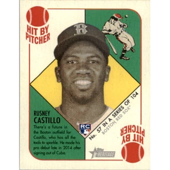 2015 Topps Heritage '51 Collection Mini Gold Back #57 Rusney Castillo
