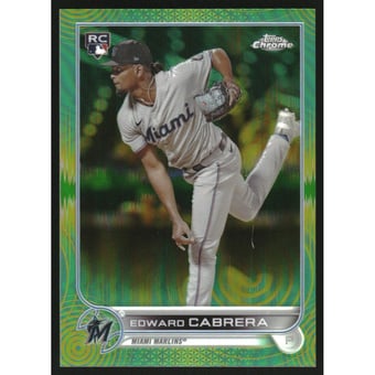 2022 Topps Chrome Sonic Green Yellow Sonic Refractors #64 Edward Cabrera