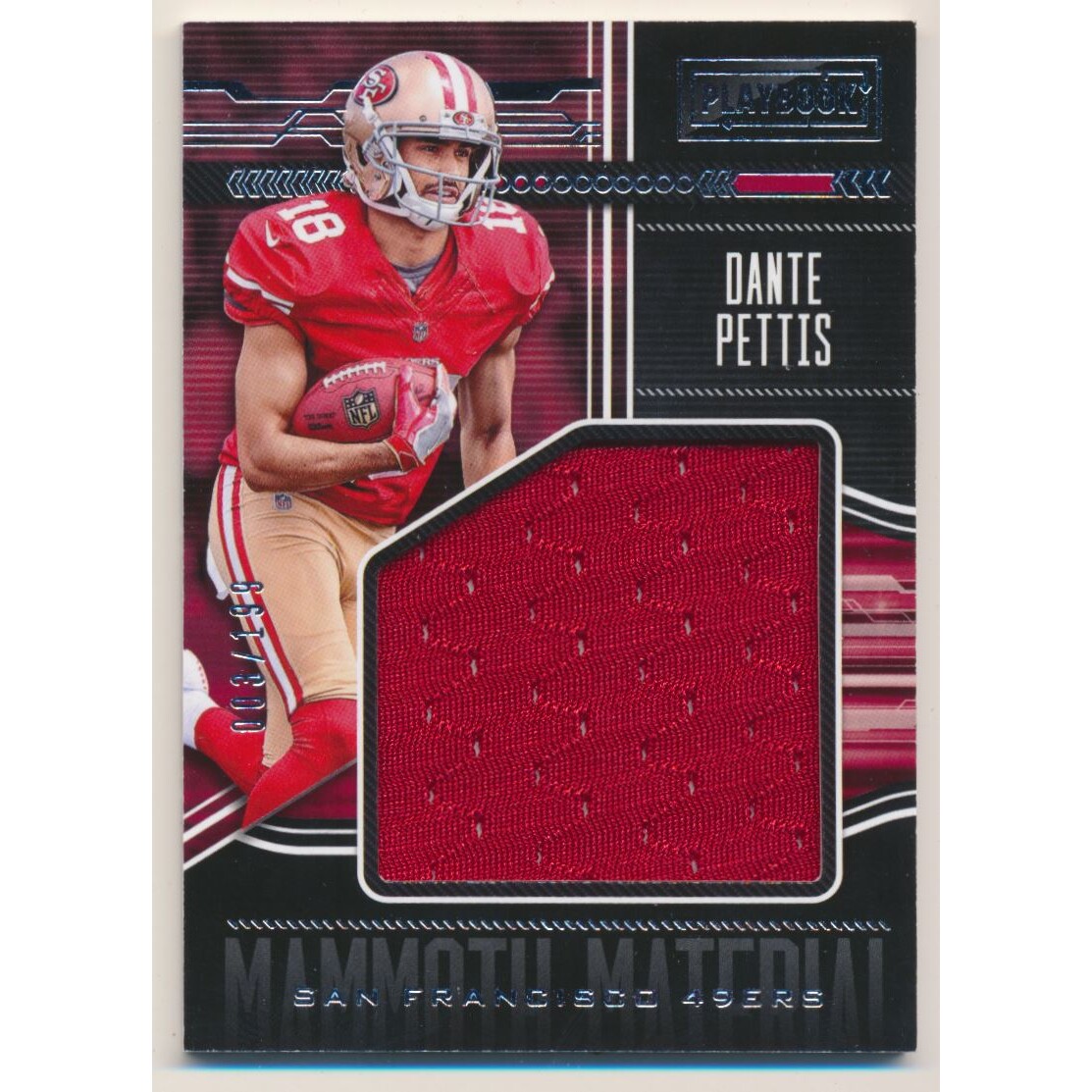 2018 Panini Playbook Mammoth Materials #10 Dante Pettis