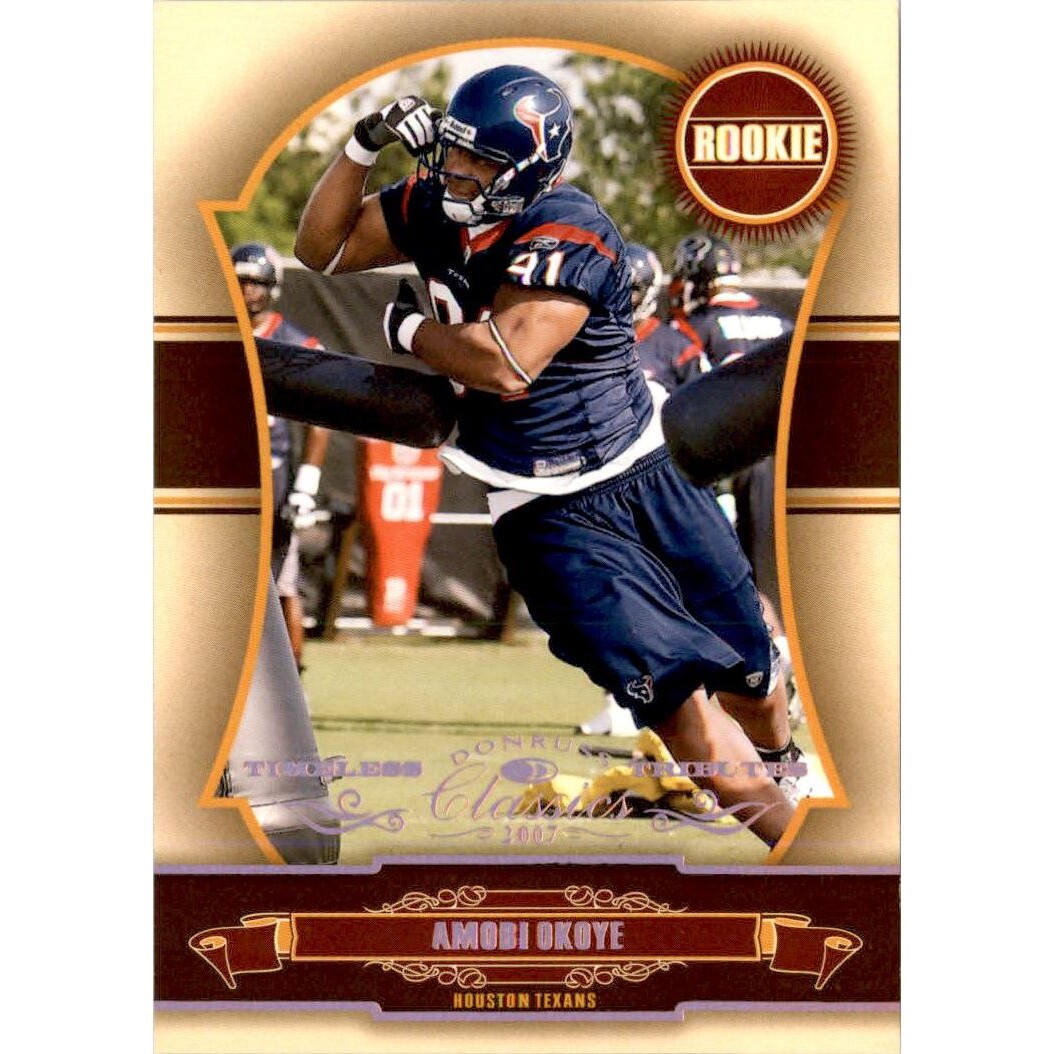 2007 Donruss Classics Timeless Tributes Bronze #196 Amobi Okoye. rookie card picture