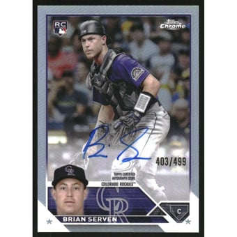 2023 Topps Chrome Rookie Autographs Refractors #RABS Brian Serven