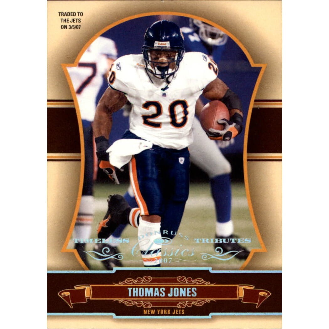 2007 Donruss Classics Timeless Tributes Silver #20 Thomas Jones. rookie card picture