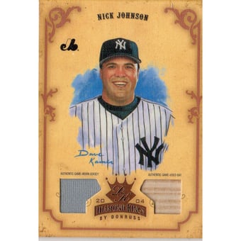 2004 Diamond Kings DK Materials Bronze #119 Nick Johnson Bat-Jsy/100