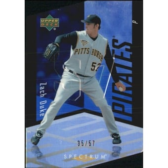 2007 Upper Deck Spectrum Die Cut Blue Jersey Number #87 Zach Duke/57