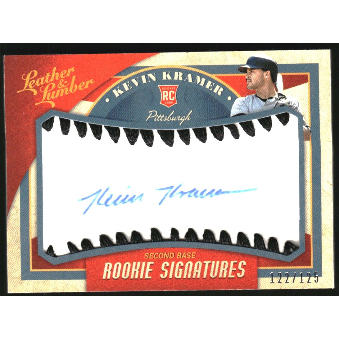 2019 Panini Leather and Lumber Rookie Baseball Signatures Black #126 Kevin Kramer/125