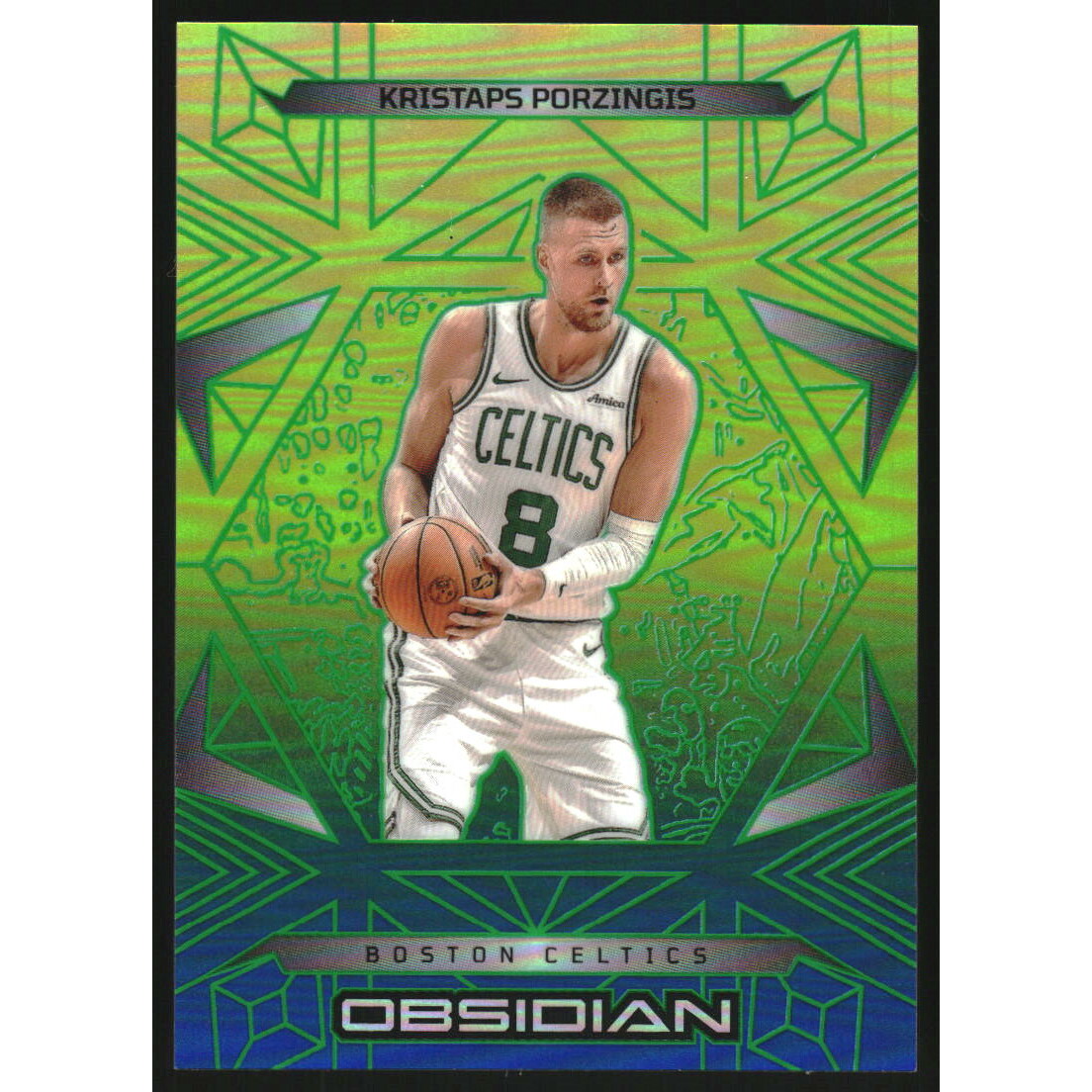 2024-25 Panini Obsidian Electric Etch Caldera #81 Kristaps Porzingis