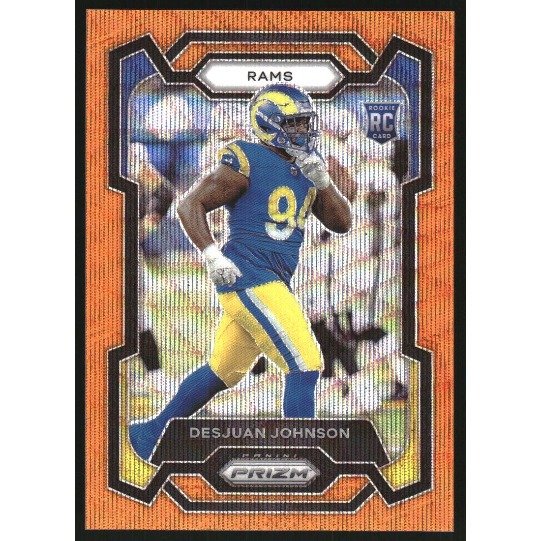 2023 Panini Prizm Prizms Orange Wave #356 Desjuan Johnson
