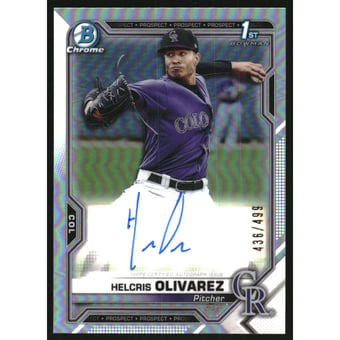 2021 Bowman Chrome Prospect Autographs Refractors #CPAHO Helcris Olivarez
