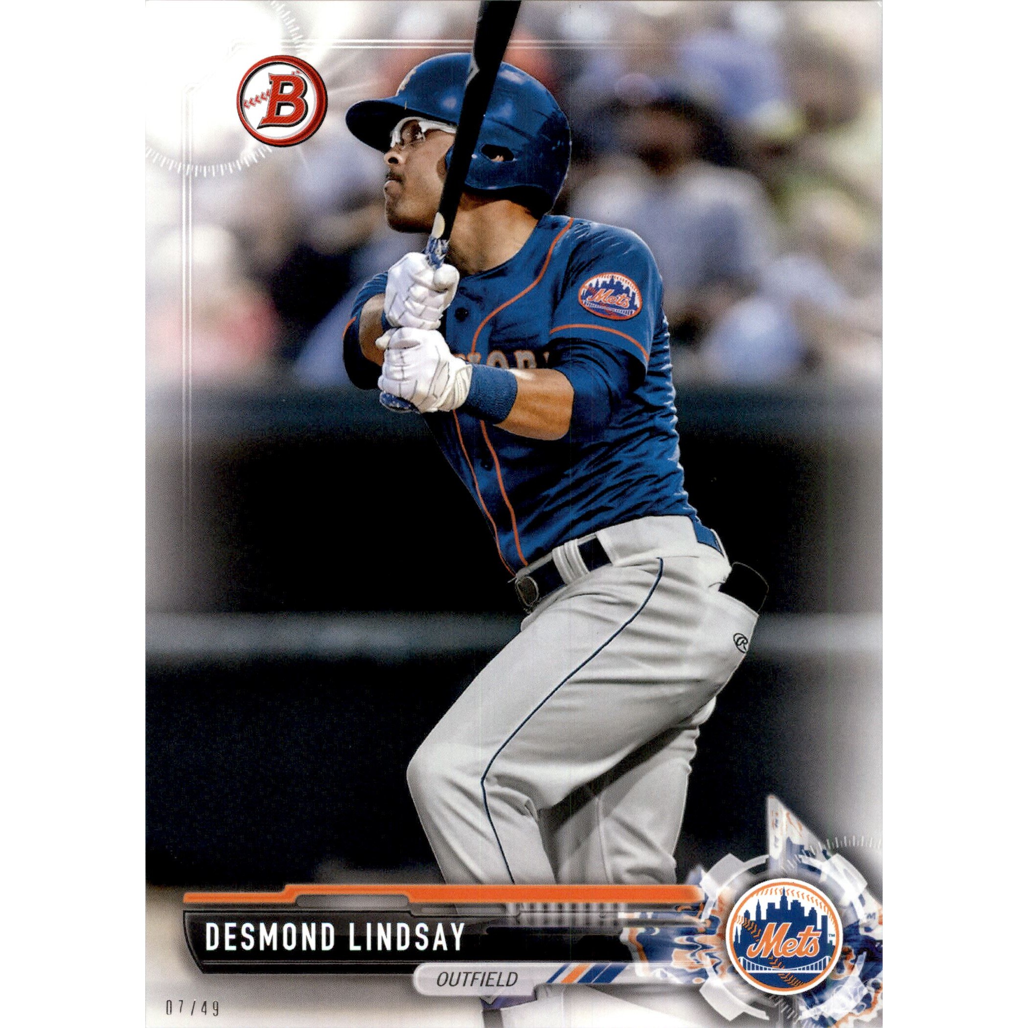 2017 Bowman Draft 5x7 #BD142 Desmond Lindsay. rookie card picture
