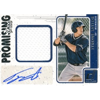 2017 Donruss Promising Pros Materials Signatures #PPMSTT Tyrone Taylor